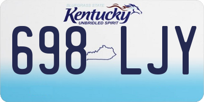 KY license plate 698LJY