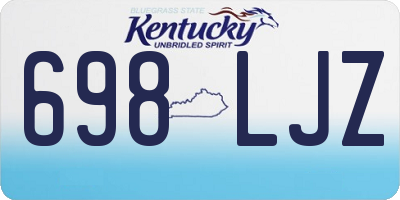 KY license plate 698LJZ