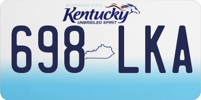 KY license plate 698LKA