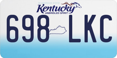 KY license plate 698LKC