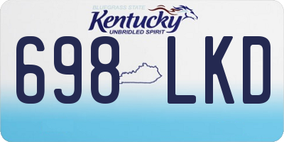 KY license plate 698LKD