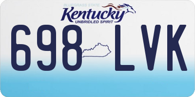KY license plate 698LVK