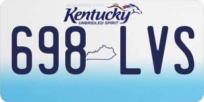 KY license plate 698LVS