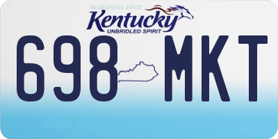 KY license plate 698MKT