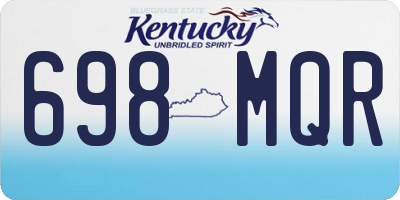 KY license plate 698MQR
