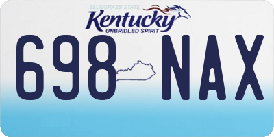 KY license plate 698NAX