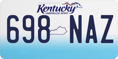 KY license plate 698NAZ