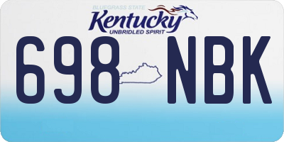 KY license plate 698NBK