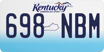 KY license plate 698NBM