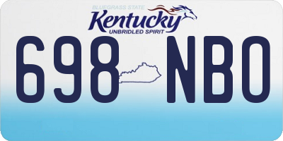 KY license plate 698NBO