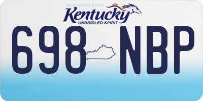 KY license plate 698NBP