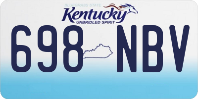 KY license plate 698NBV