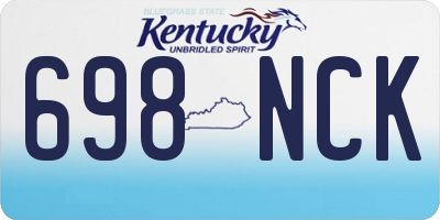 KY license plate 698NCK