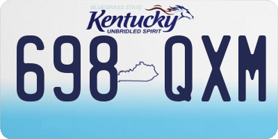 KY license plate 698QXM
