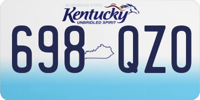 KY license plate 698QZO