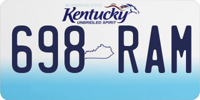 KY license plate 698RAM