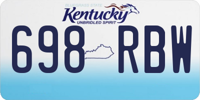 KY license plate 698RBW