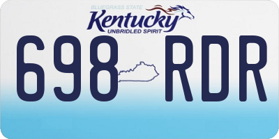 KY license plate 698RDR