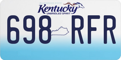 KY license plate 698RFR