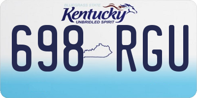 KY license plate 698RGU