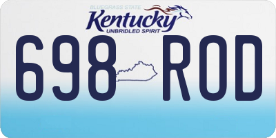 KY license plate 698ROD