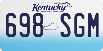 KY license plate 698SGM