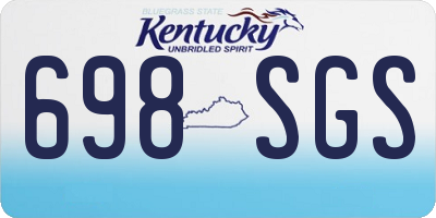 KY license plate 698SGS