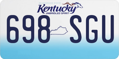 KY license plate 698SGU