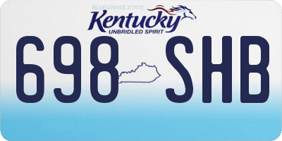 KY license plate 698SHB