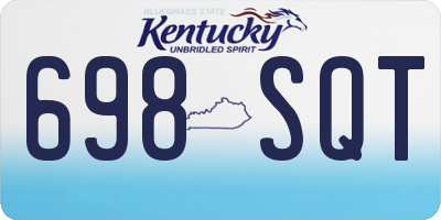 KY license plate 698SQT