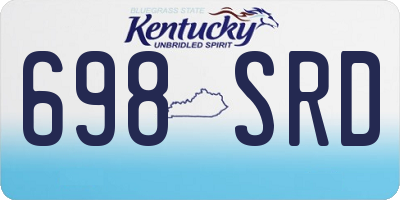 KY license plate 698SRD