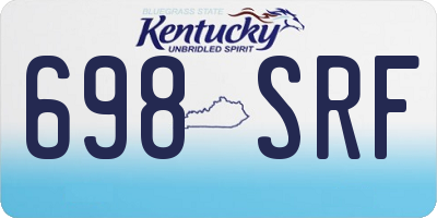 KY license plate 698SRF