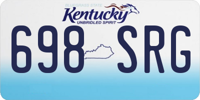 KY license plate 698SRG