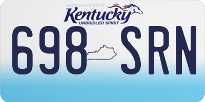 KY license plate 698SRN