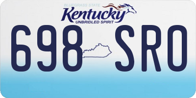 KY license plate 698SRO