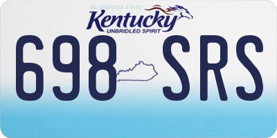 KY license plate 698SRS