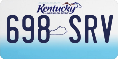 KY license plate 698SRV