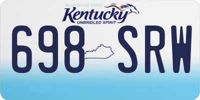 KY license plate 698SRW