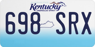 KY license plate 698SRX