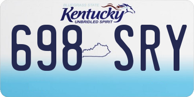 KY license plate 698SRY