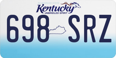 KY license plate 698SRZ