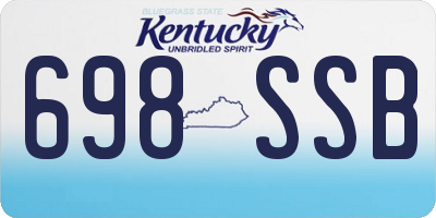 KY license plate 698SSB
