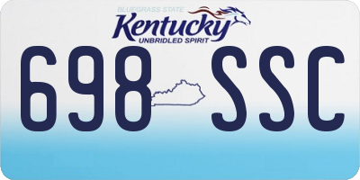 KY license plate 698SSC