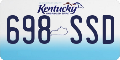 KY license plate 698SSD
