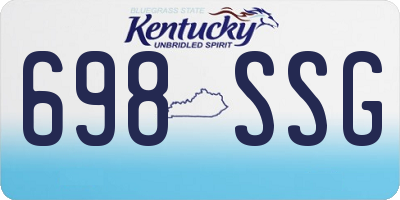 KY license plate 698SSG