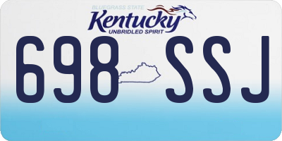 KY license plate 698SSJ