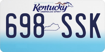 KY license plate 698SSK