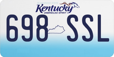 KY license plate 698SSL