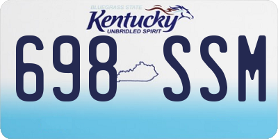 KY license plate 698SSM