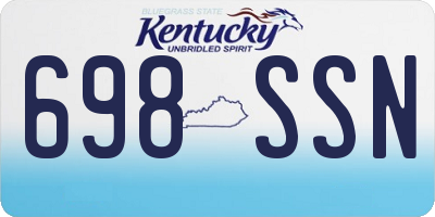 KY license plate 698SSN